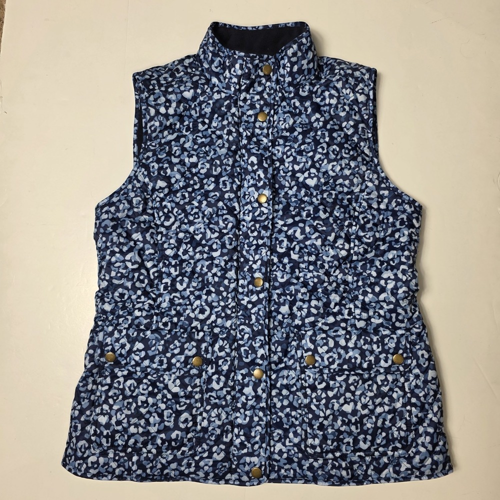 Talbots women's Vest Quilted blue size Medium